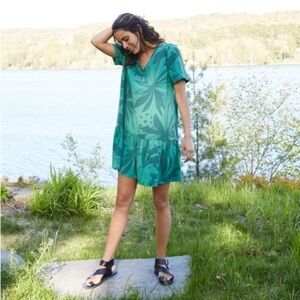 A new day green drop waist dress size medium